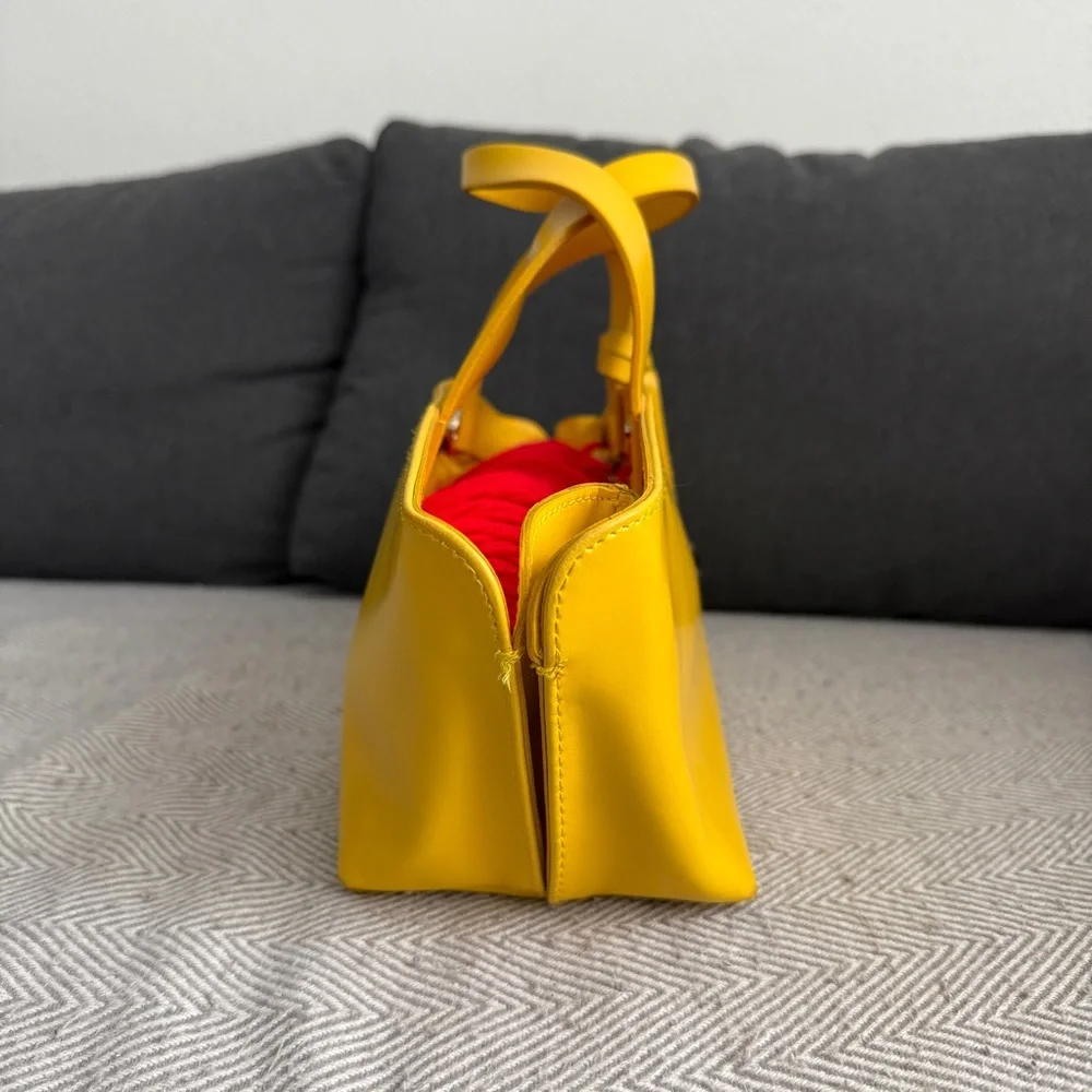 Furla Mini Tote Bag in Bright Yellow - Picture 6 of 13